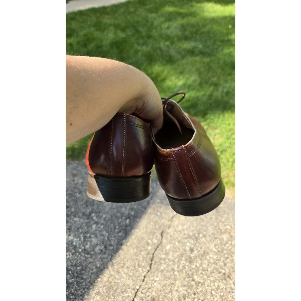 Magnanni Diversa 20689 Mens 9.5 M Brown Cognac Leather Split Toe Derby Spain